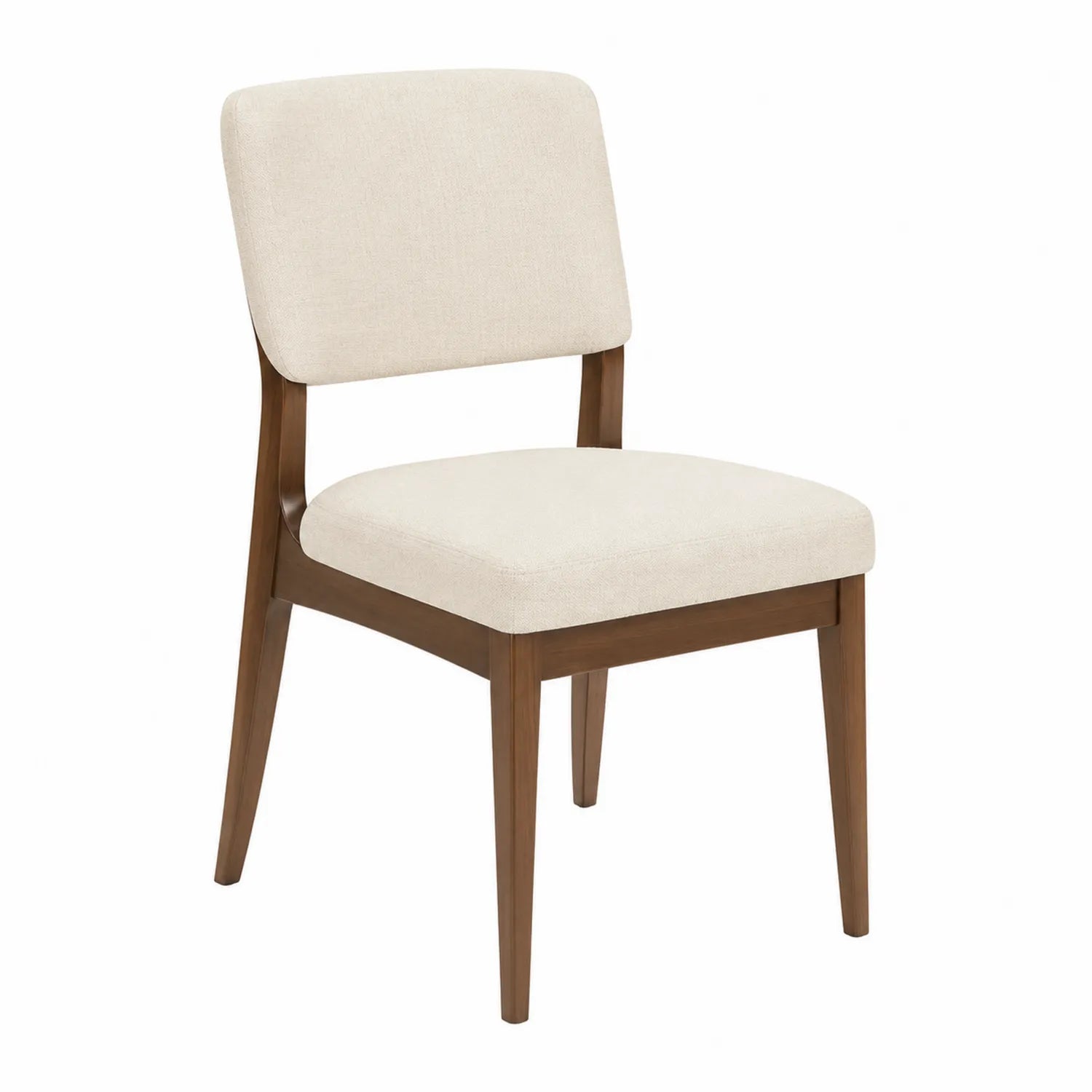 Esszimmerstuhl aus Holz und Polyester Beige