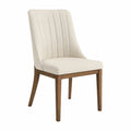 Esszimmerstuhl Stoff Creme Eiche 45x55x90cm