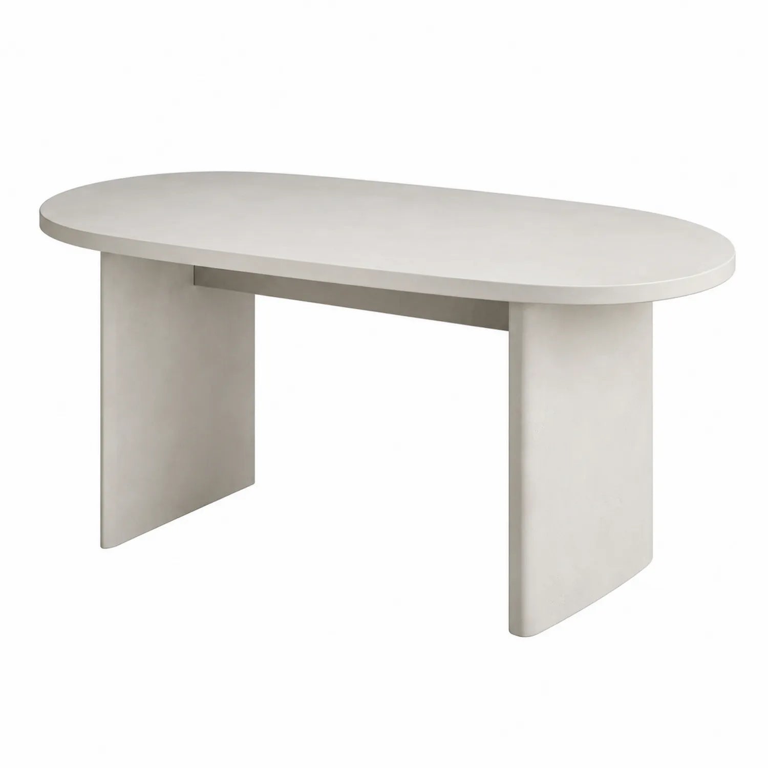 Esstisch Oval Beton Grau 200x90x75 cm