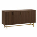 Sideboard aus Walnussholz mit Metallrahmen Braun 150x40x80 cm