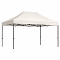 Faltpavillon Stahlrahmen Polyester Weiß 3x3m