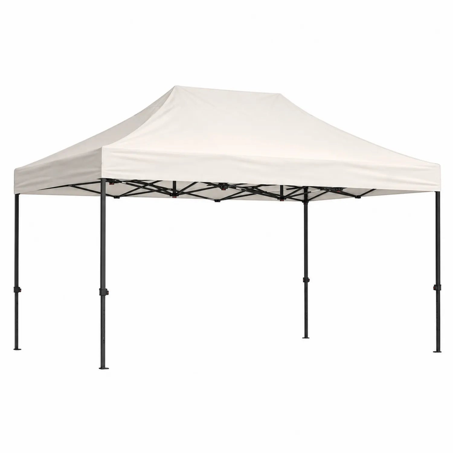 Faltpavillon Stahlrahmen Polyester Weiß 3x3m