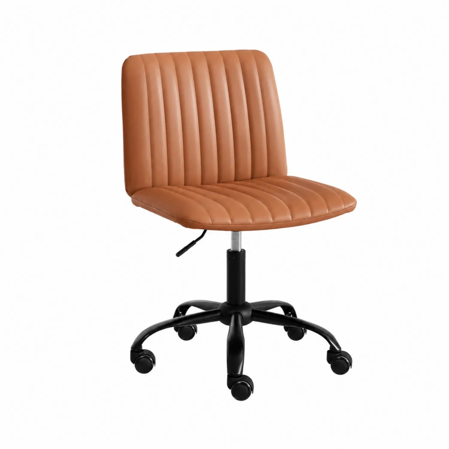 Bürostuhl Kunstleder Braun Höhenverstellbar Drehbar