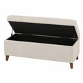 Stoffpolsterbank mit Stauraum Beige 120x40x45 cm