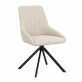 Esszimmerstuhl Stoff Beige Metall