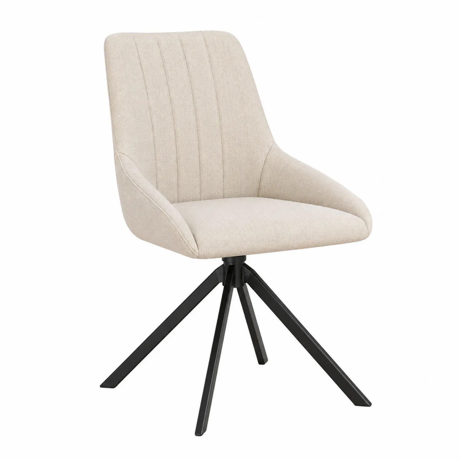 Esszimmerstuhl Stoff Beige Metall