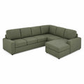 Ecksofa Holzrahmen Olivgrün
