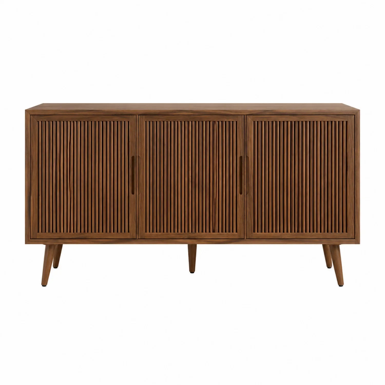 Sideboard aus Holz mit Lamellentüren 150x45x80 cm