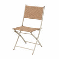 Klappstuhl Aluminium Rattan Beige