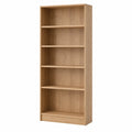Bücherregal Holz Eichenfurnier 5 Ebenen 180cm Höhe